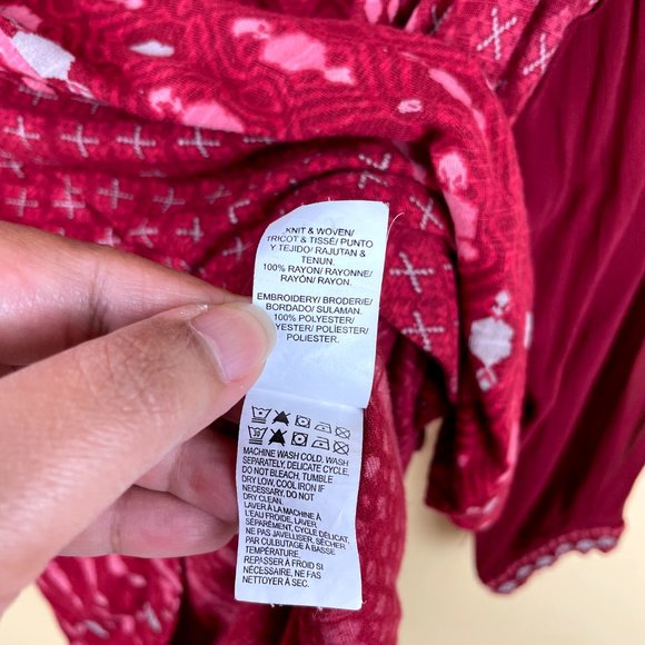 Lucky Brand Boho Southwestern Button Down Blouse - Picture 8 of 10